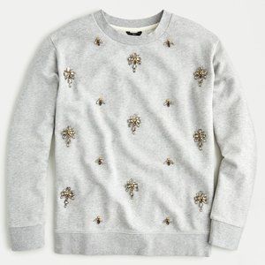 J Crew Embellished Chandelier Sweatshirt Size S